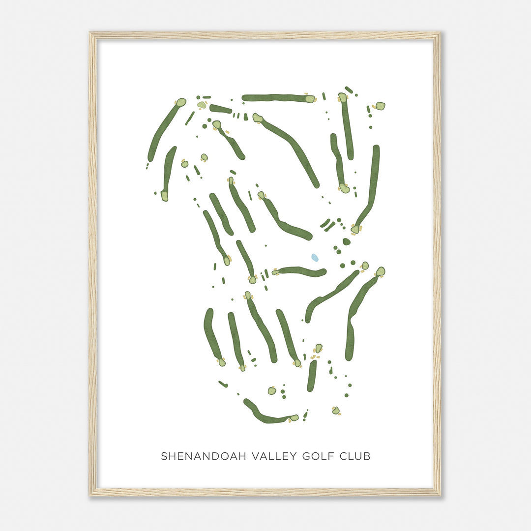 Print of Shenandoah Valley Golf Club Modern Map