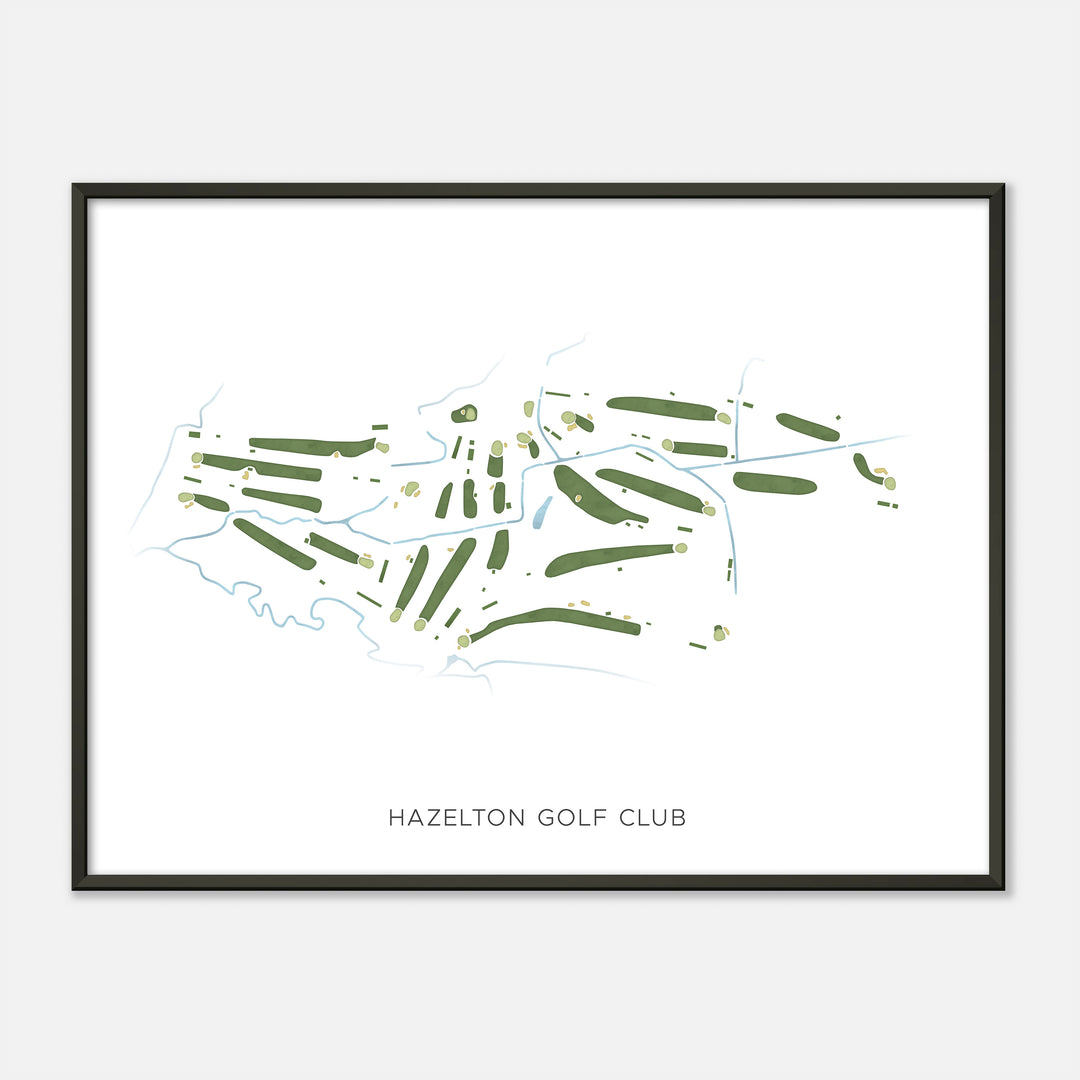 Print of Hazelton Golf Club Modern Map