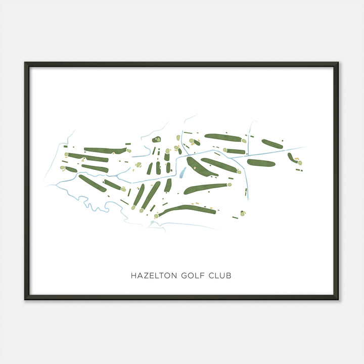 Print of Hazelton Golf Club Modern Map
