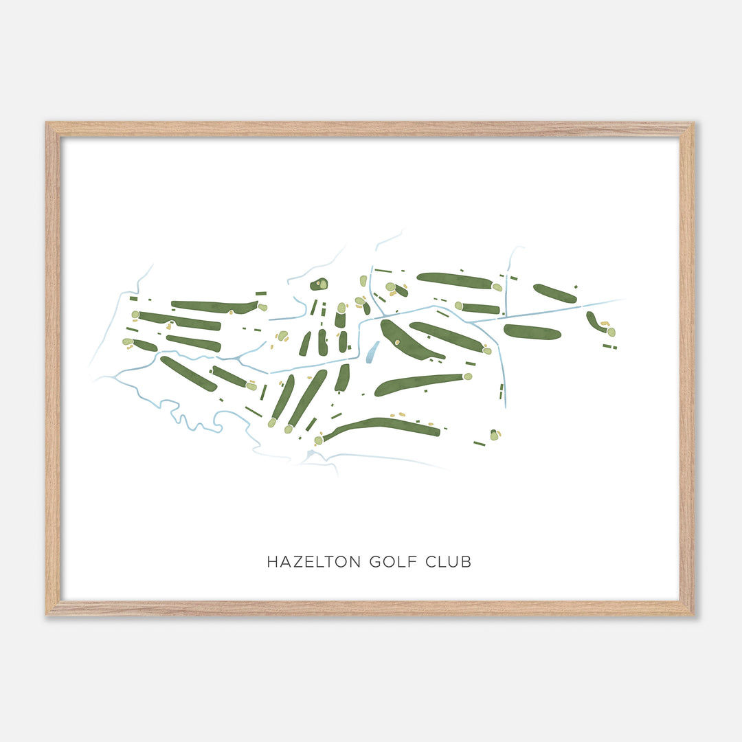 Print of Hazelton Golf Club Modern Map