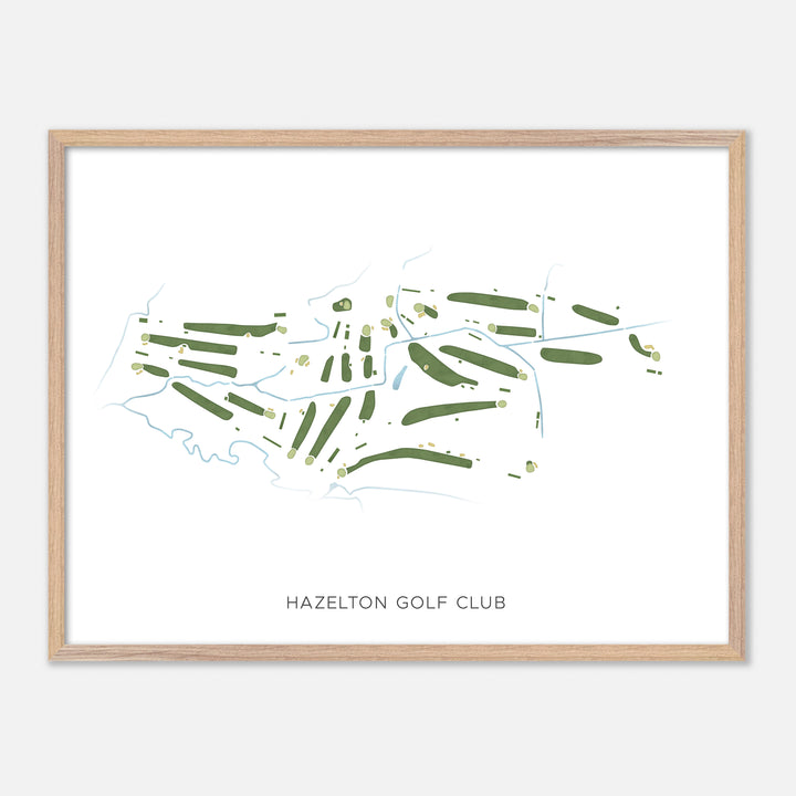 Print of Hazelton Golf Club Modern Map