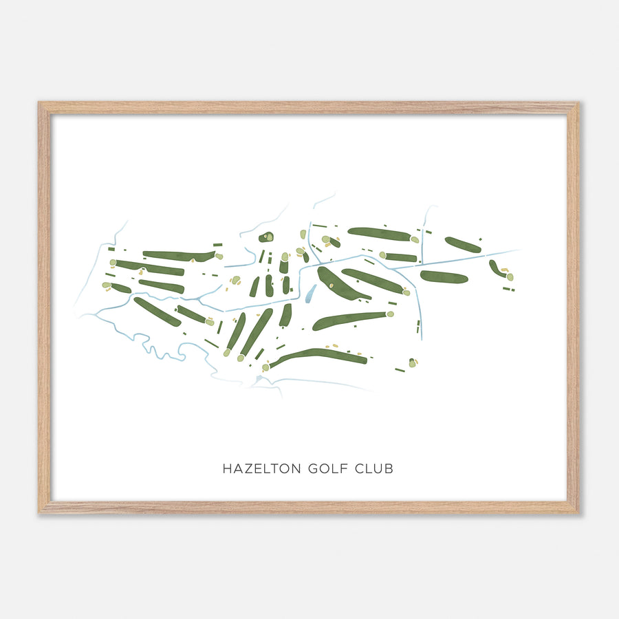 Print of Hazelton Golf Club Modern Map