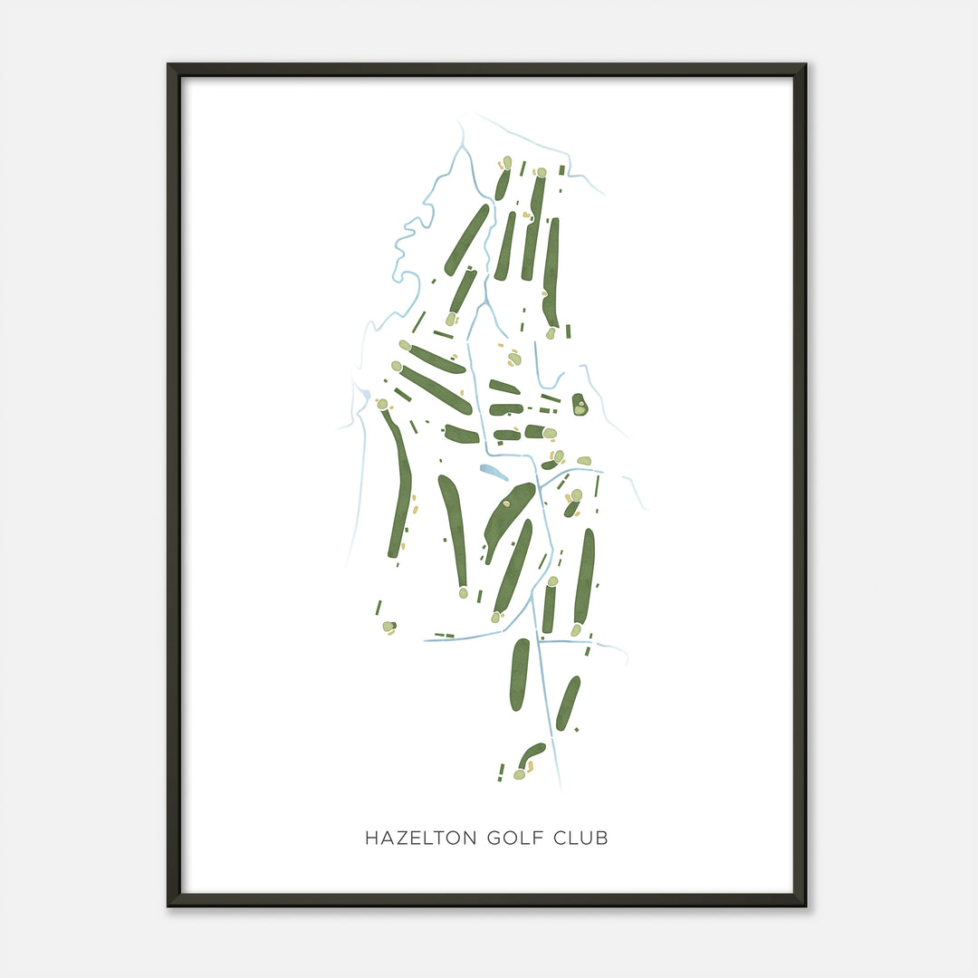 Print of Hazelton Golf Club Modern Map