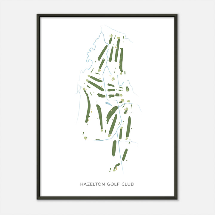 Print of Hazelton Golf Club Modern Map