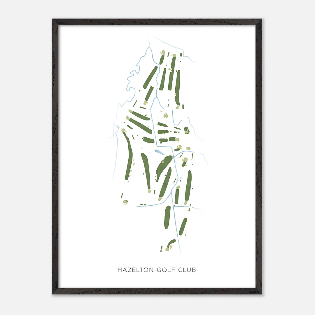 Print of Hazelton Golf Club Modern Map
