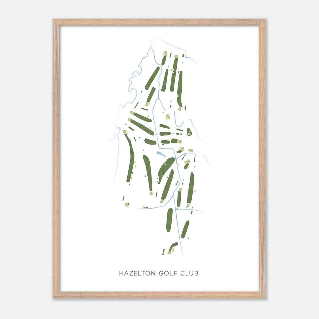 Print of Hazelton Golf Club Modern Map