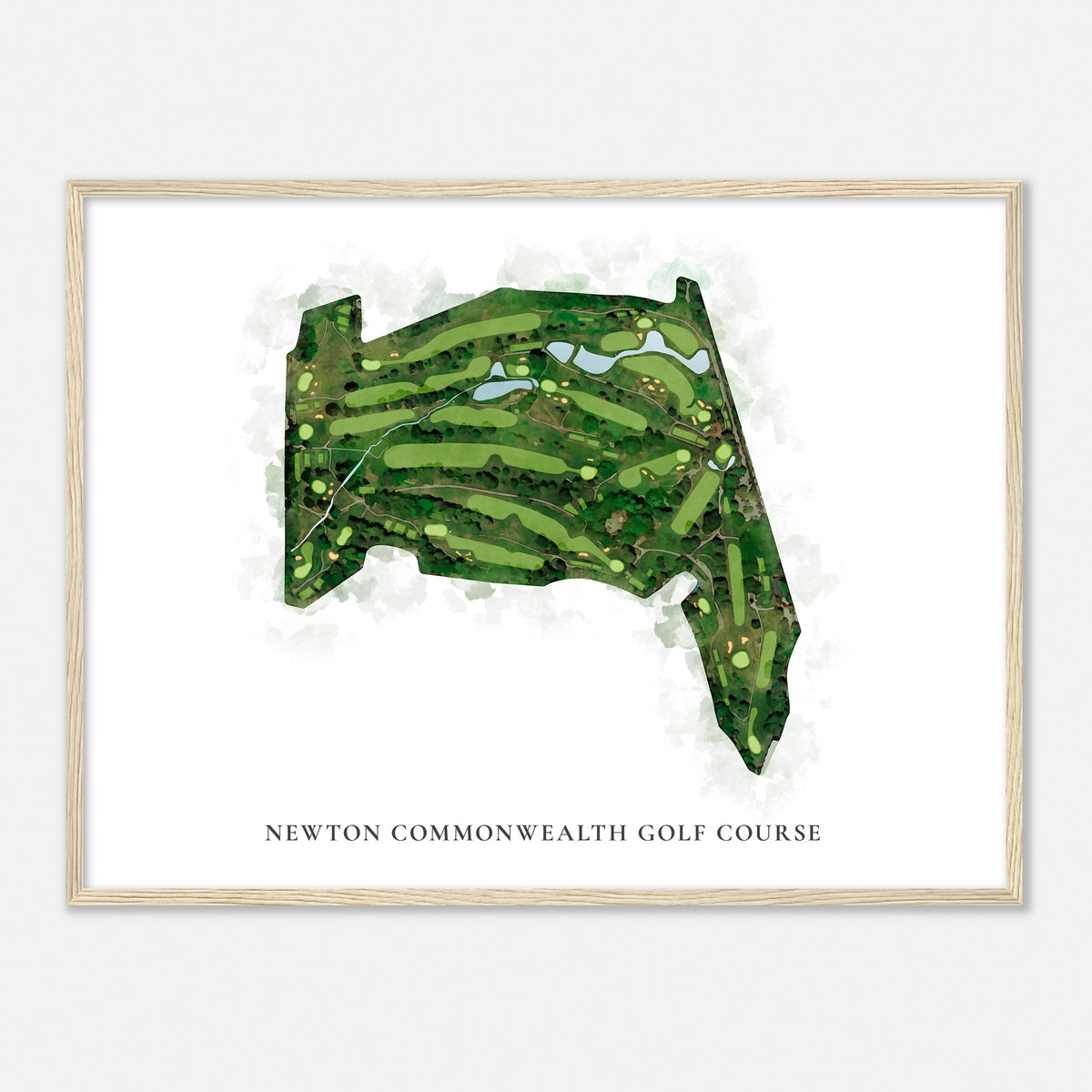 Print of Newton Commonwealth Golf Course Classic Map