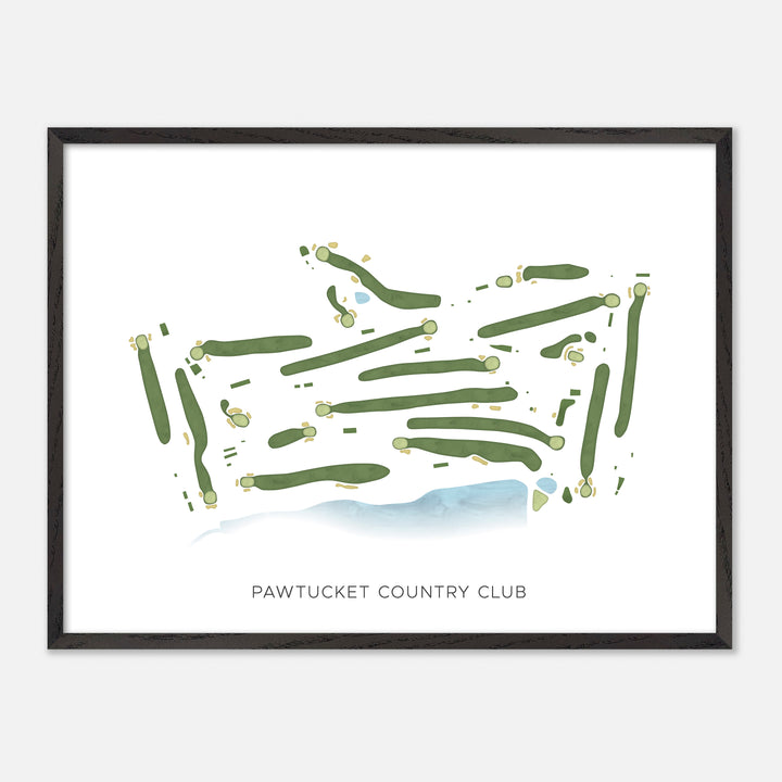 Print of Pawtucket Country Club Modern Map