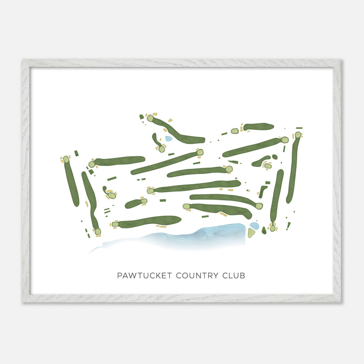 Print of Pawtucket Country Club Modern Map