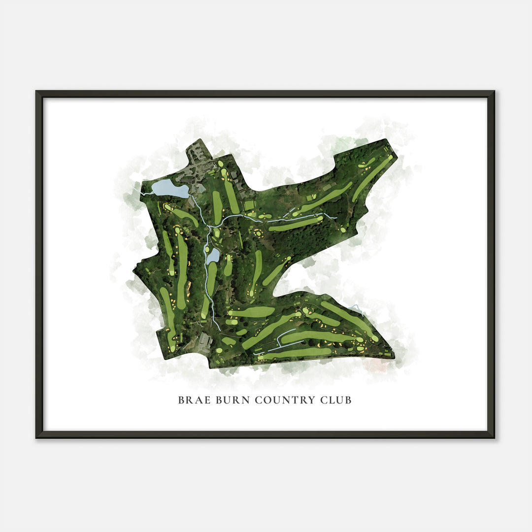 Print of Brae Burn Country Club Classic Map