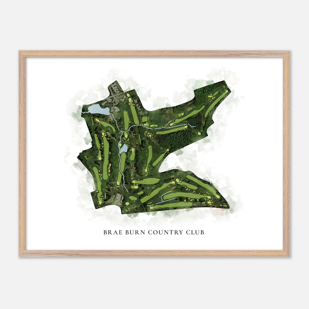 Print of Brae Burn Country Club Classic Map