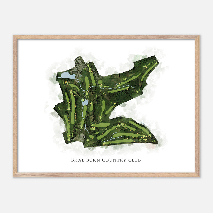 Print of Brae Burn Country Club Classic Map
