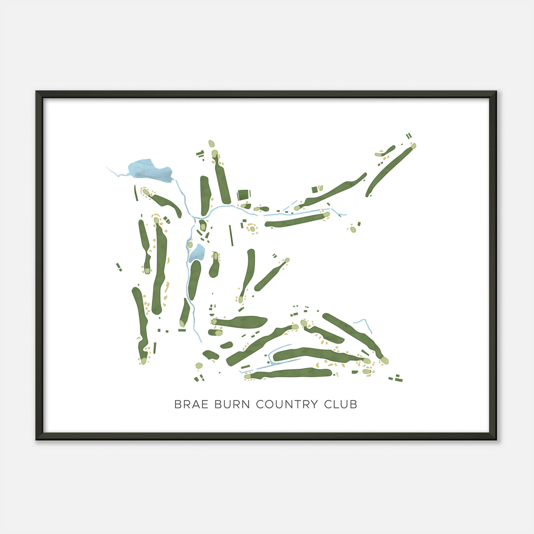 Print of Brae Burn Country Club Modern Map