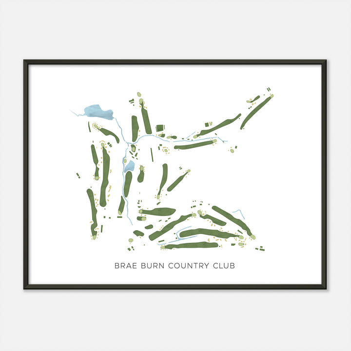 Print of Brae Burn Country Club Modern Map