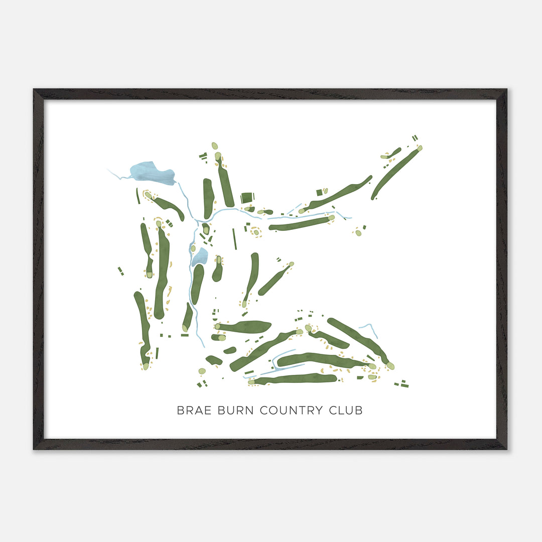 Print of Brae Burn Country Club Modern Map