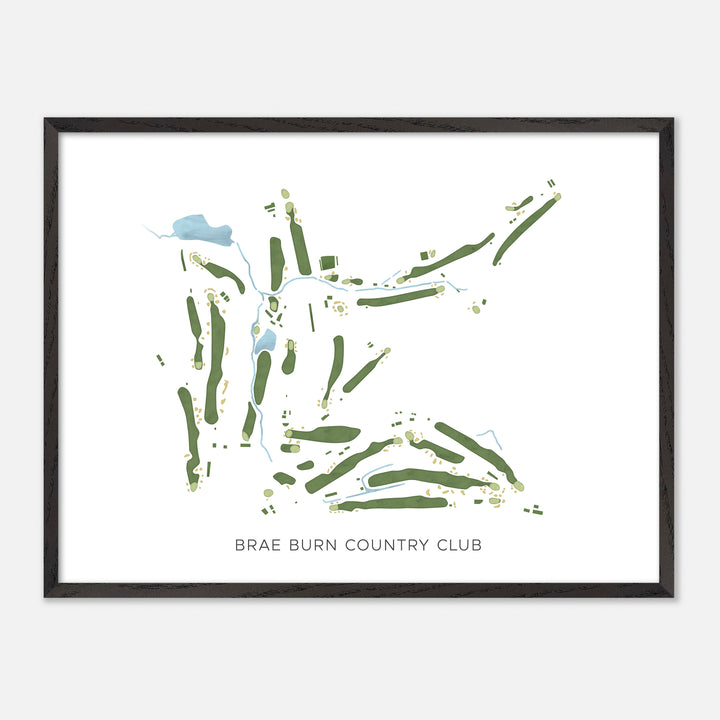 Print of Brae Burn Country Club Modern Map