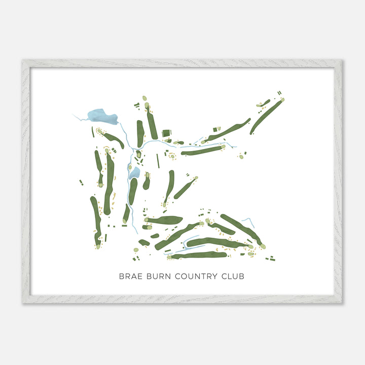 Print of Brae Burn Country Club Modern Map