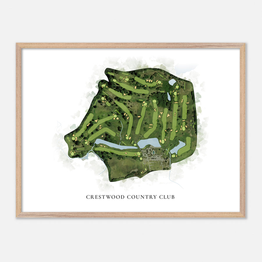 Print of Crestwood Country Club Classic Map