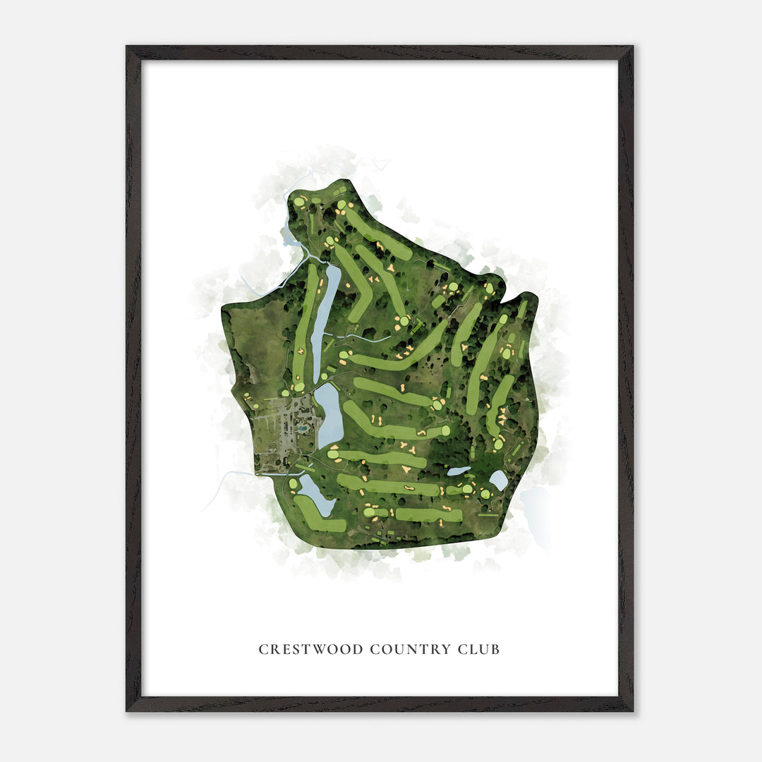 Print of Crestwood Country Club Classic Map