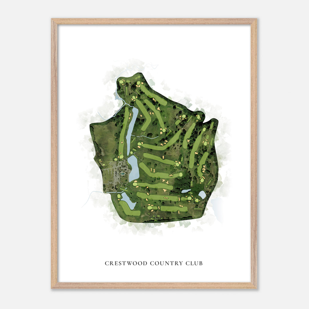 Print of Crestwood Country Club Classic Map