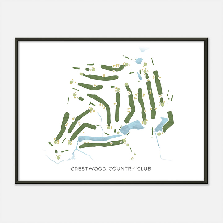 Print of Crestwood Country Club Modern Map