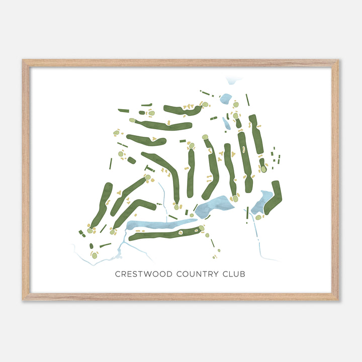 Print of Crestwood Country Club Modern Map