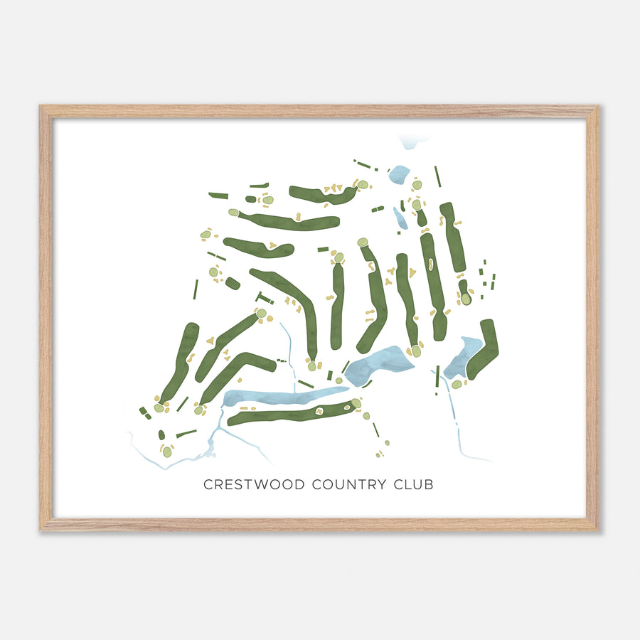 Print of Crestwood Country Club Modern Map