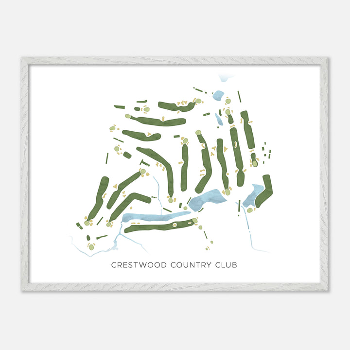Print of Crestwood Country Club Modern Map