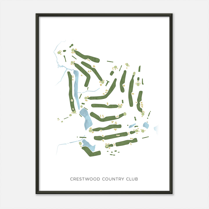Print of Crestwood Country Club Modern Map