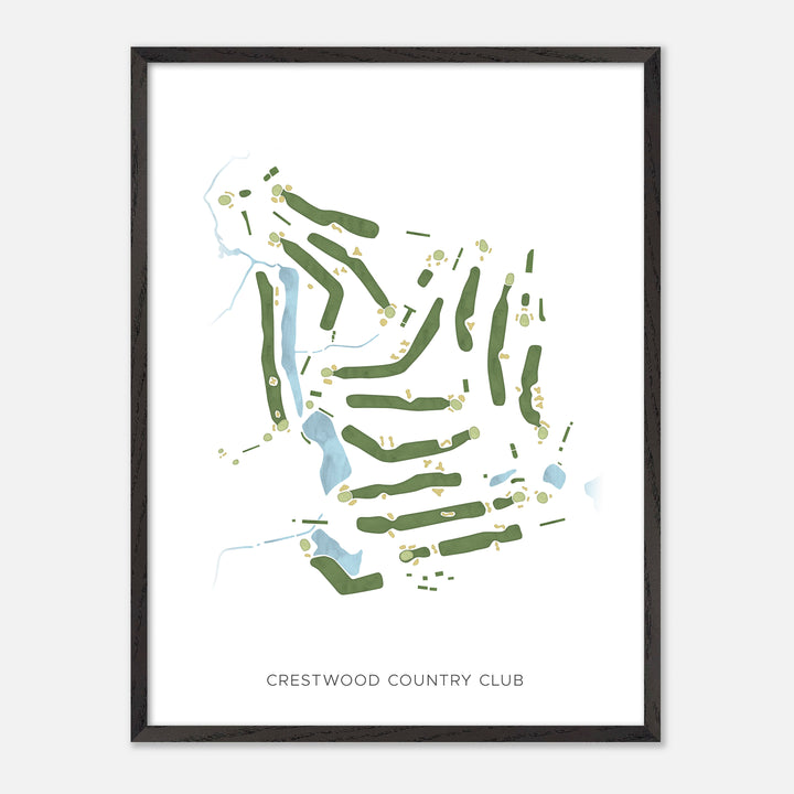 Print of Crestwood Country Club Modern Map