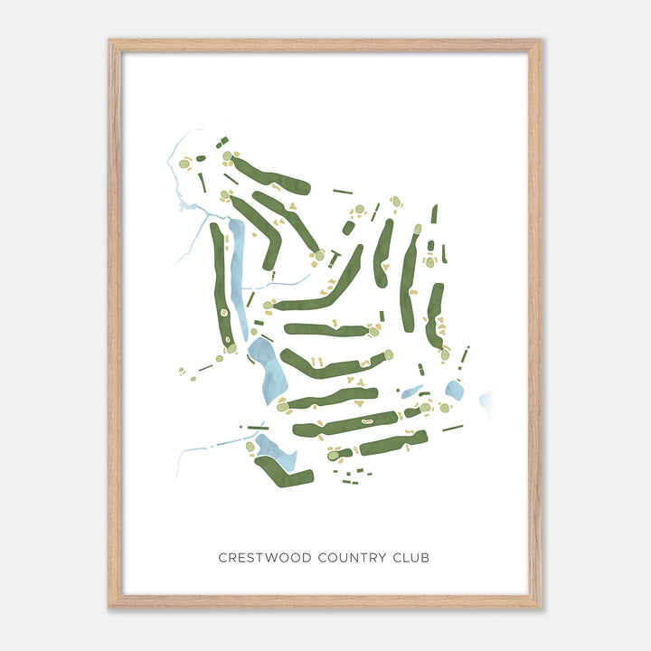 Print of Crestwood Country Club Modern Map