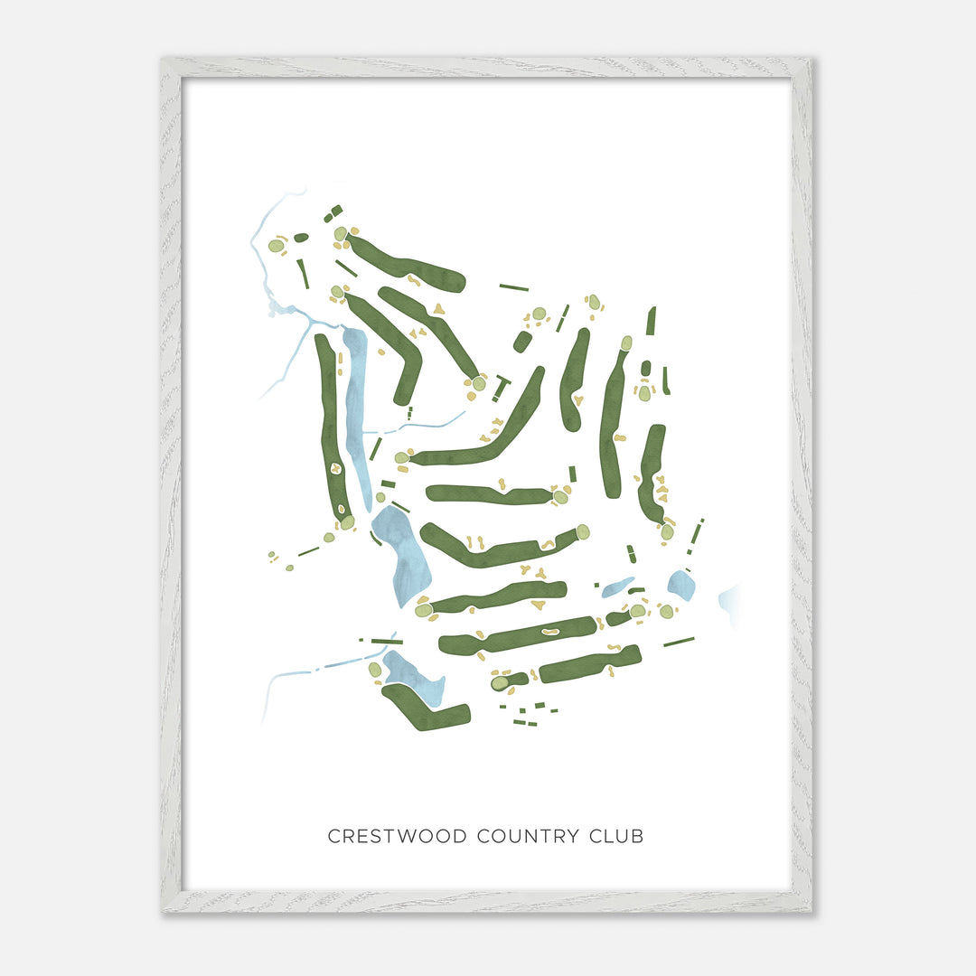 Print of Crestwood Country Club Modern Map