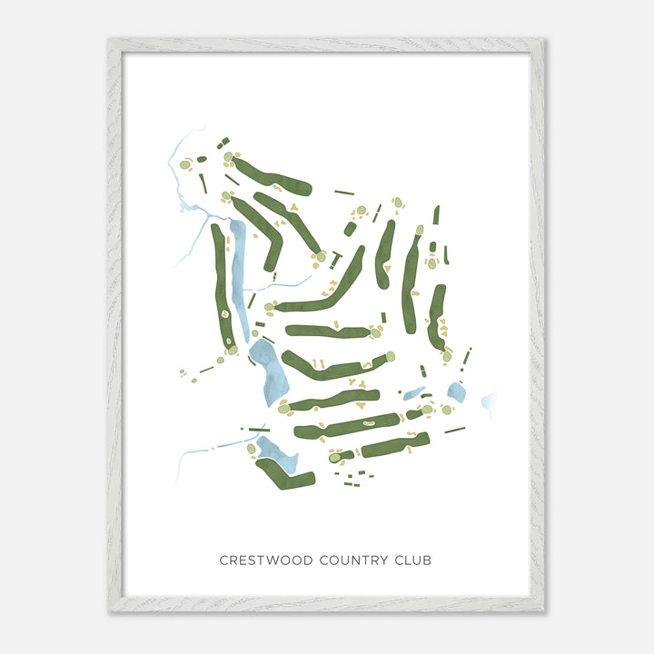 Print of Crestwood Country Club Modern Map