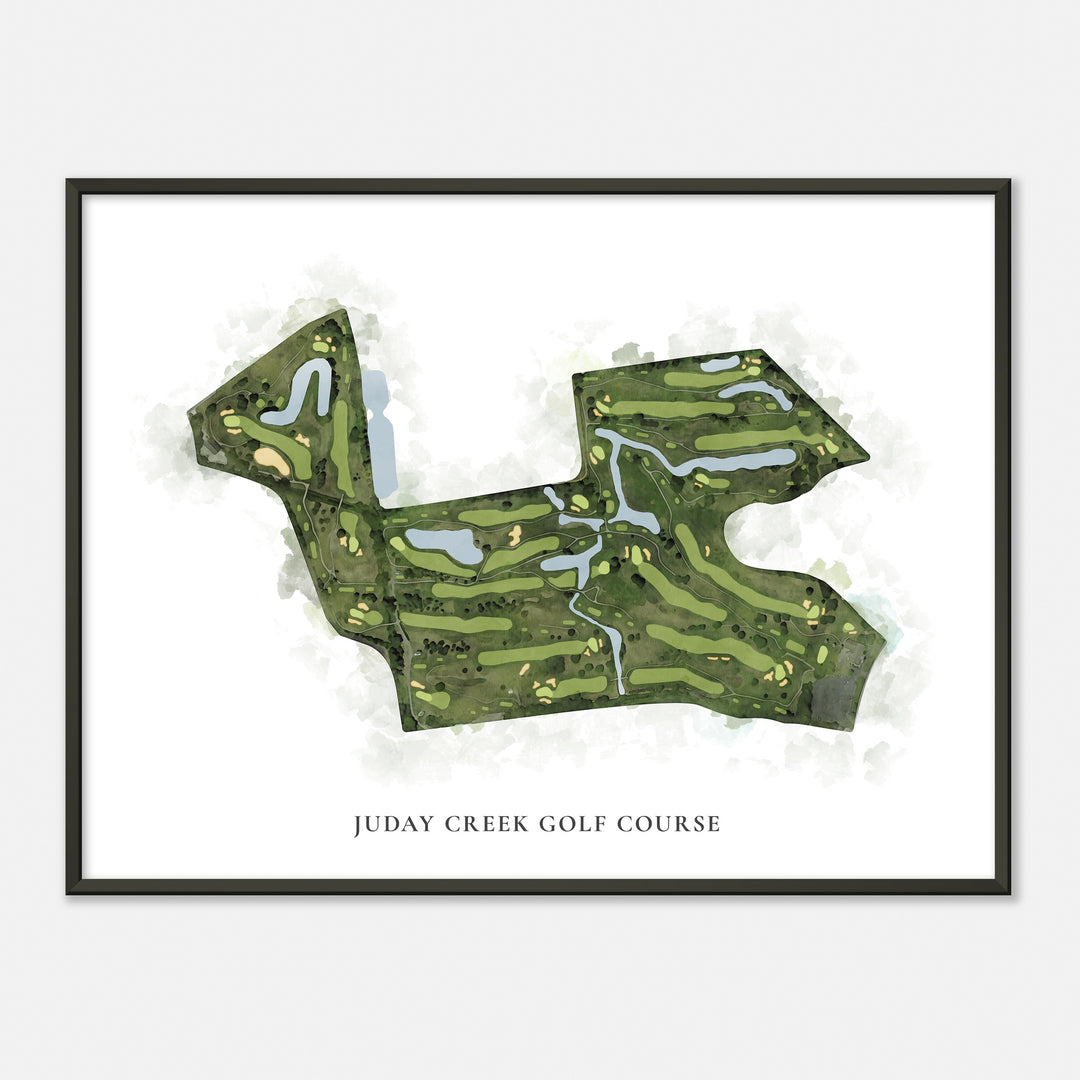 Print of Juday Creek Golf Course Classic Map