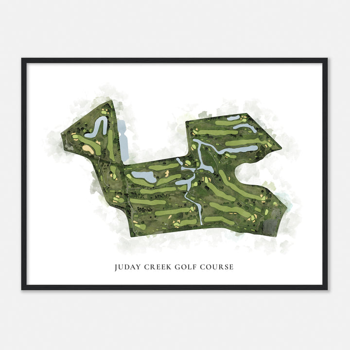 Print of Juday Creek Golf Course Classic Map