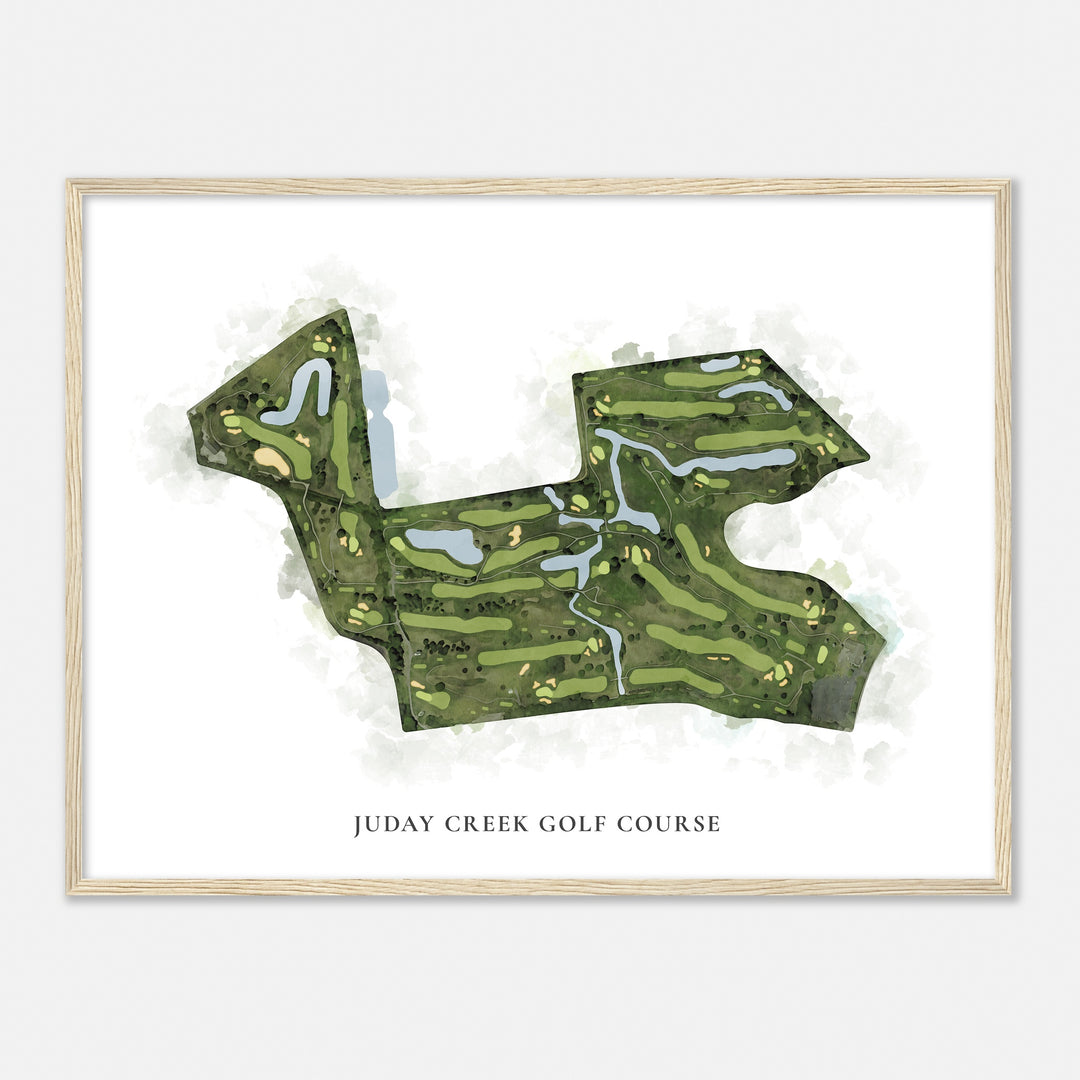 Print of Juday Creek Golf Course Classic Map