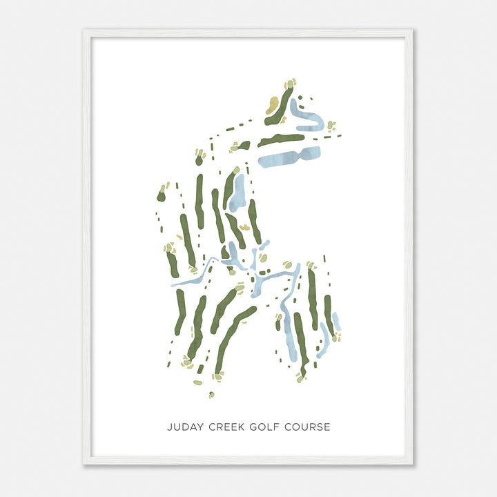 Print of Juday Creek Golf Course Modern Map