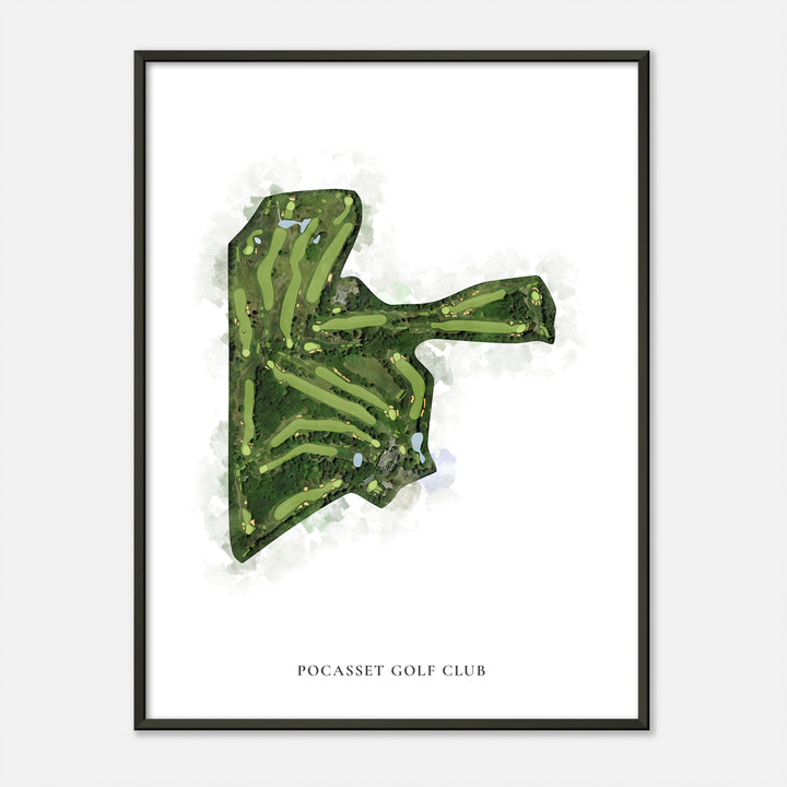 Print of Pocasset Golf Club Classic Map