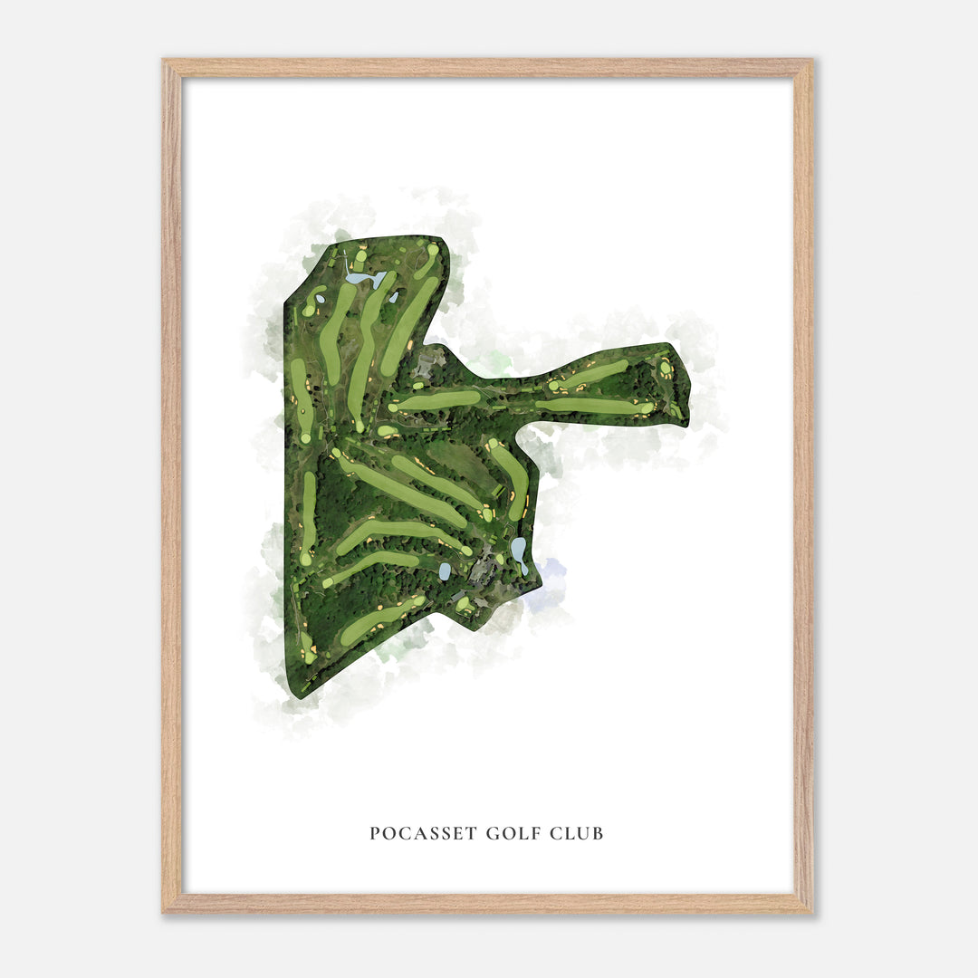 Print of Pocasset Golf Club Classic Map