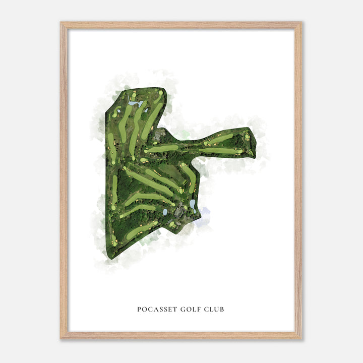 Print of Pocasset Golf Club Classic Map