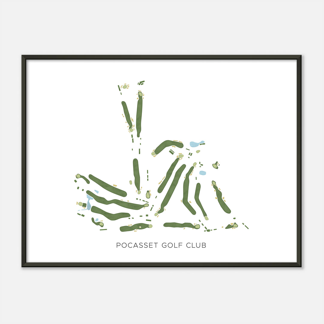 Print of Pocasset Golf Club Modern Map