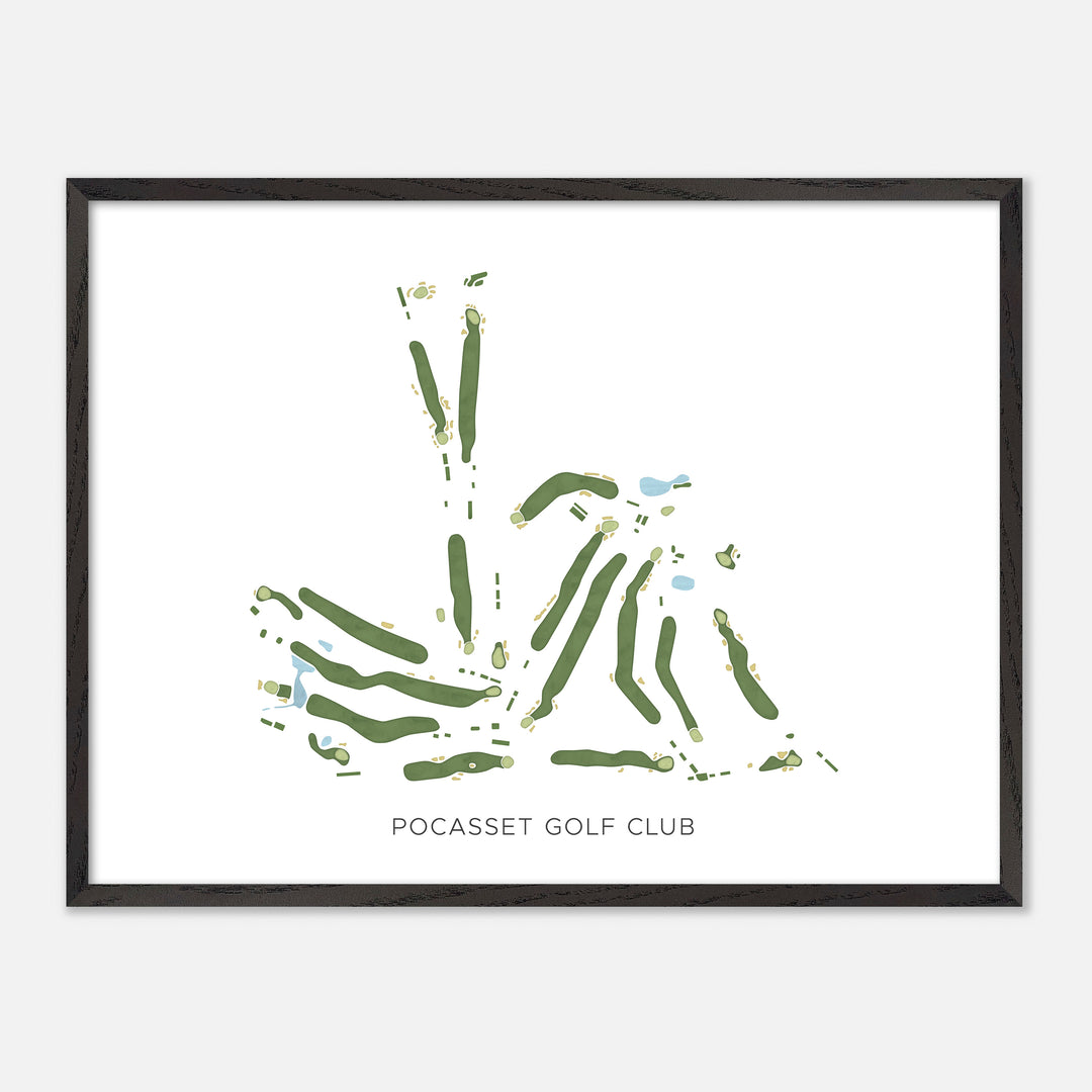 Print of Pocasset Golf Club Modern Map