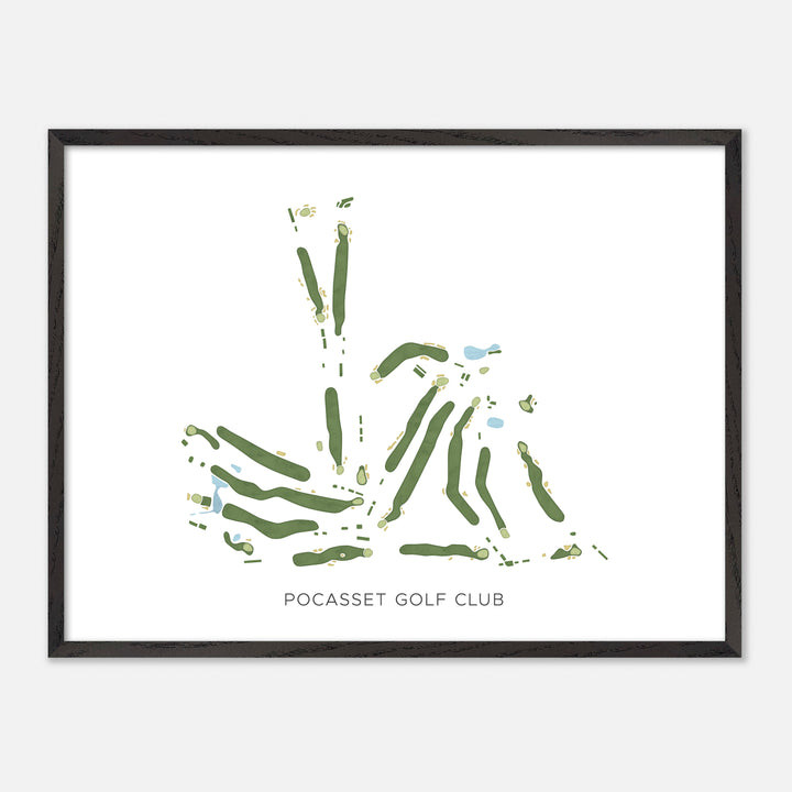 Print of Pocasset Golf Club Modern Map