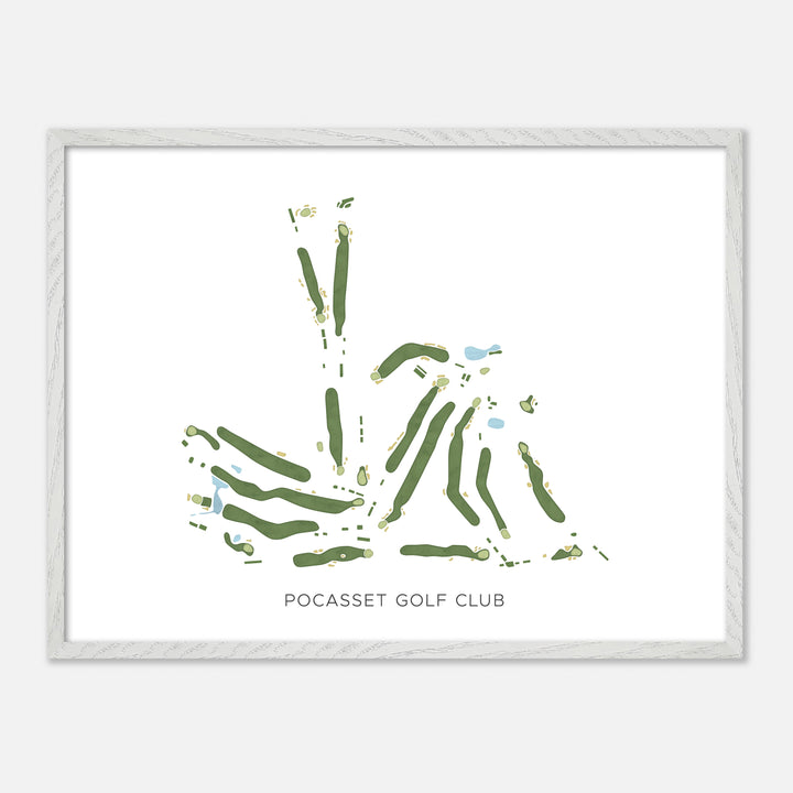 Print of Pocasset Golf Club Modern Map