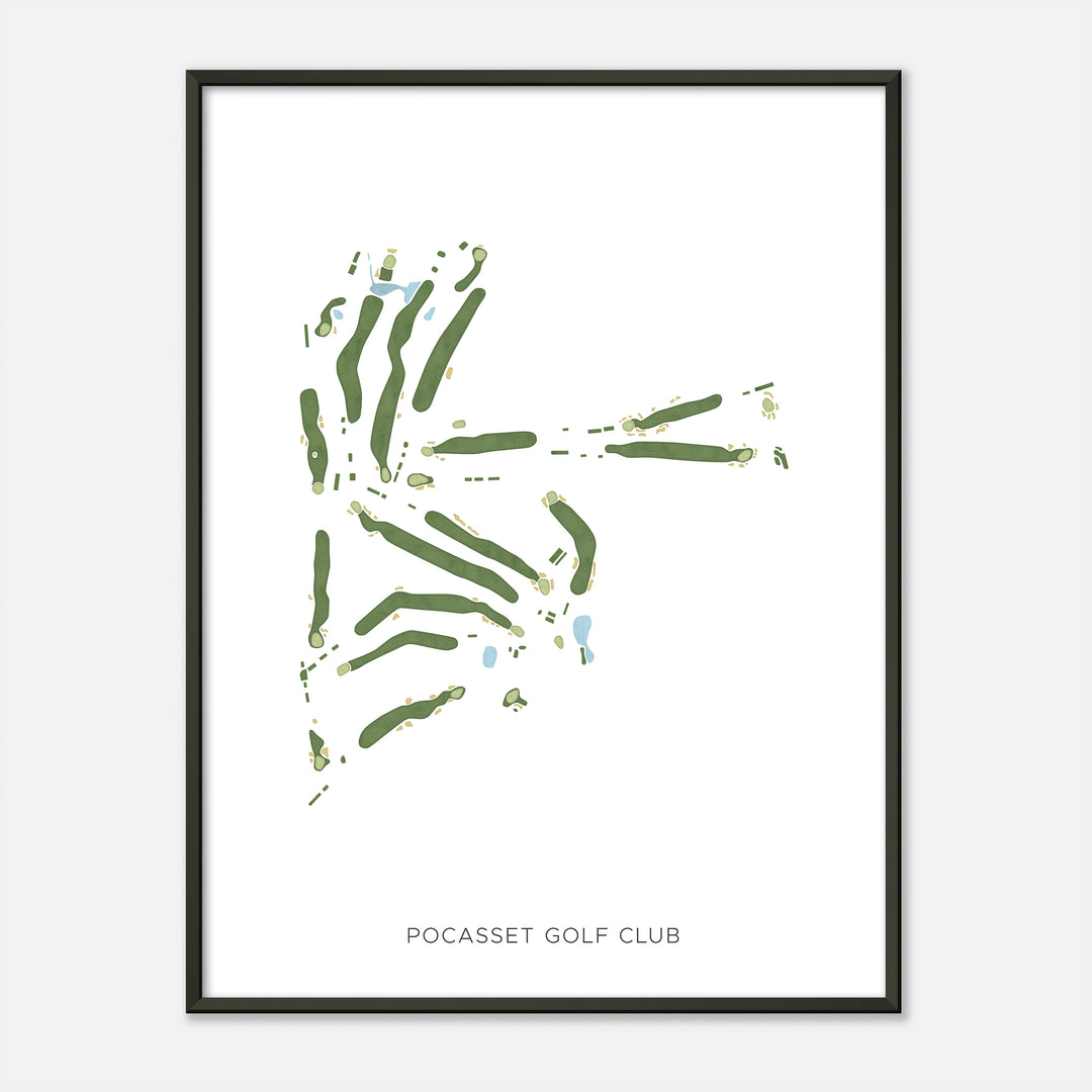 Print of Pocasset Golf Club Modern Map