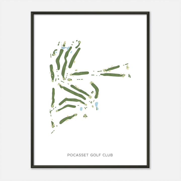 Print of Pocasset Golf Club Modern Map