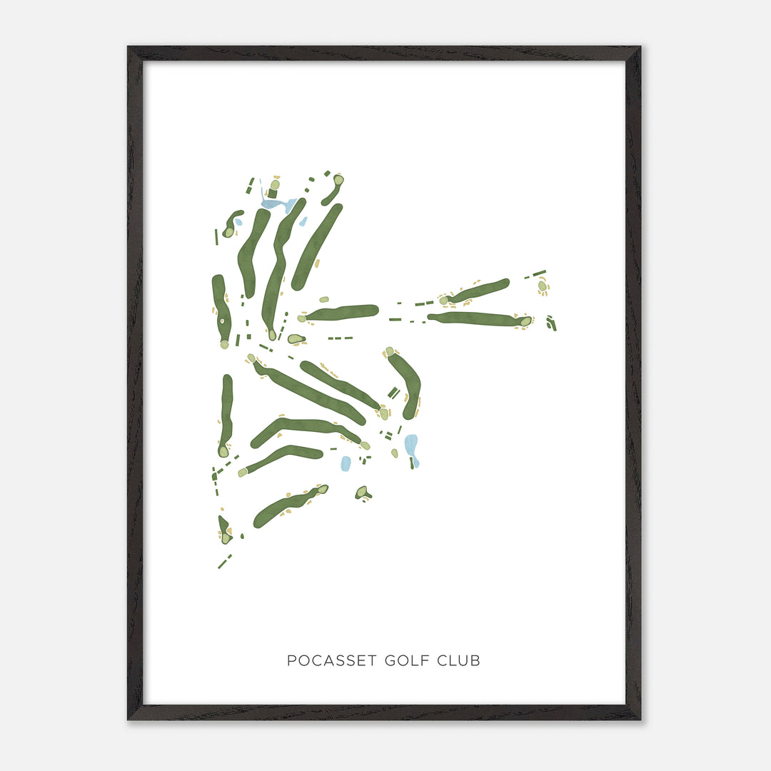 Print of Pocasset Golf Club Modern Map