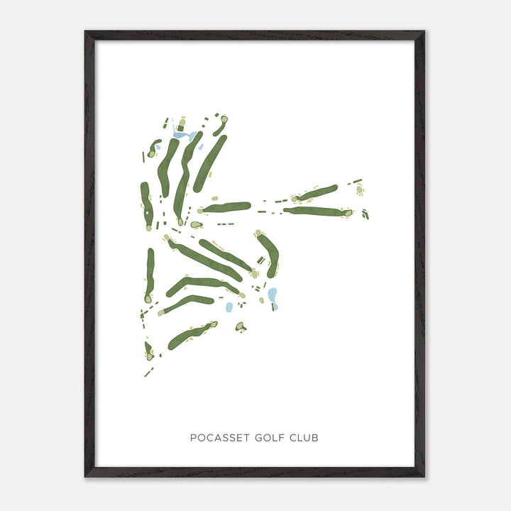 Print of Pocasset Golf Club Modern Map