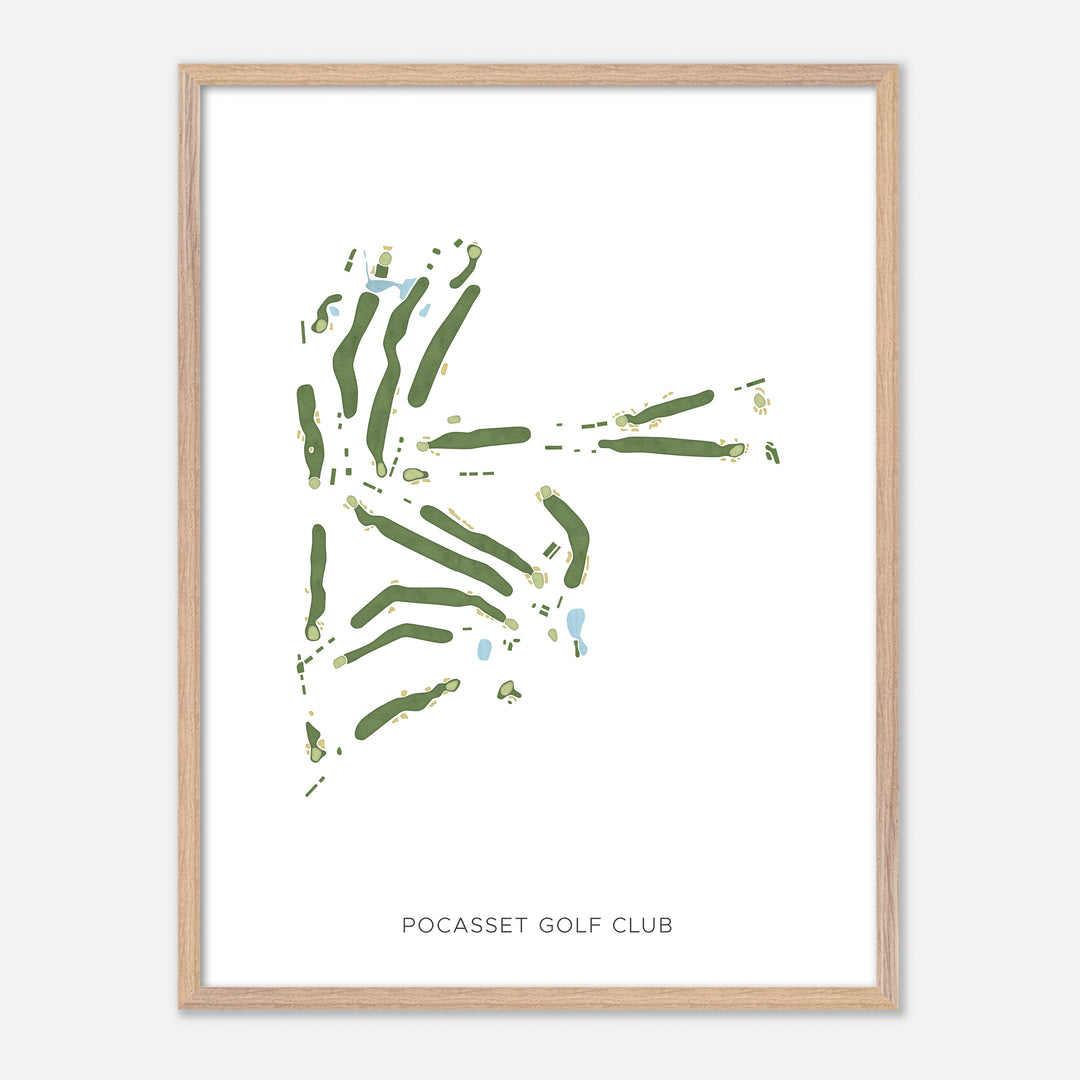 Print of Pocasset Golf Club Modern Map