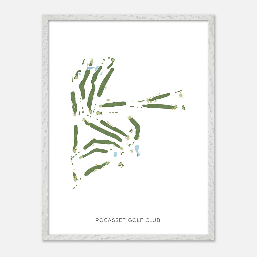 Print of Pocasset Golf Club Modern Map